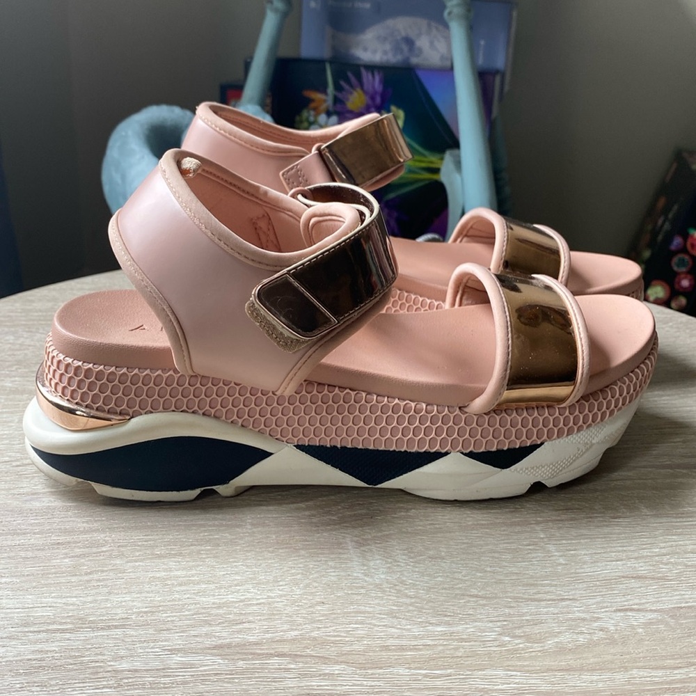 Aldo Zarella Sandal (Rose Gold) w/ Sneaker Platform